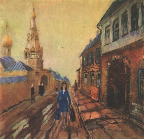 yuri-pimenov-stewardess-oil-1971